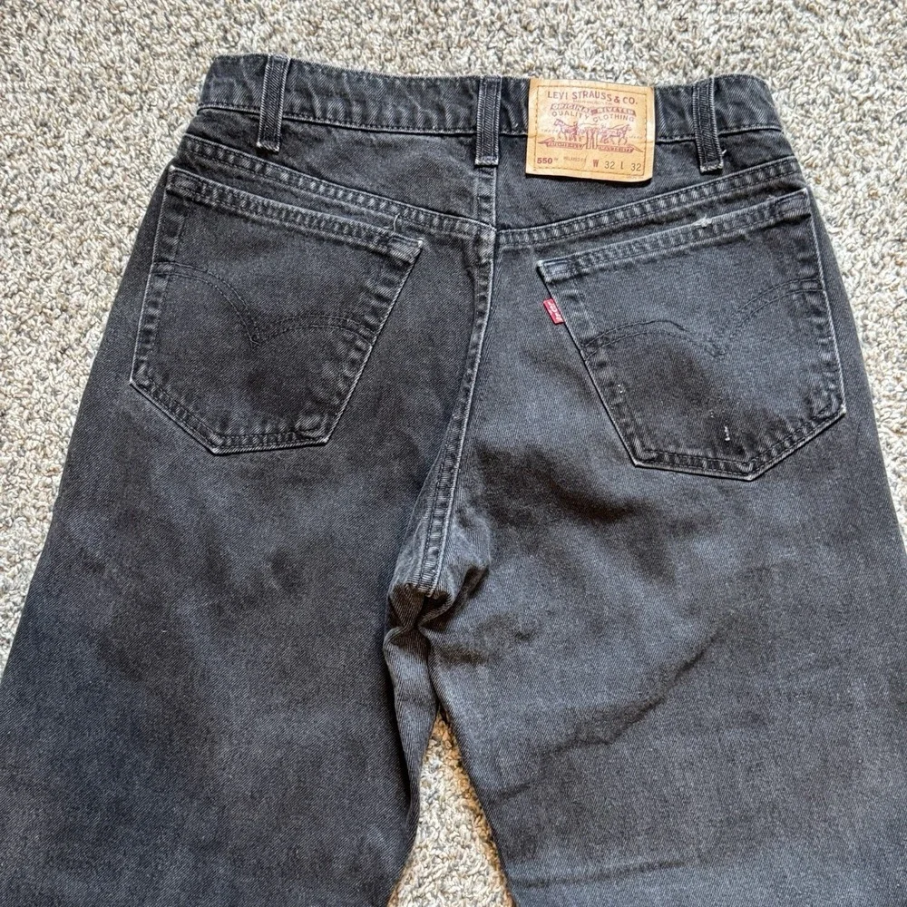Vintage Levis 550 Jeans Mens 32x32 Fit(29x31) Relaxed Fit Black Made In Canada